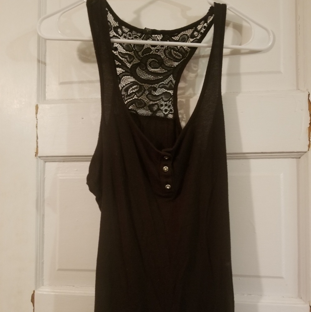 GUESS Black Lacy Tank